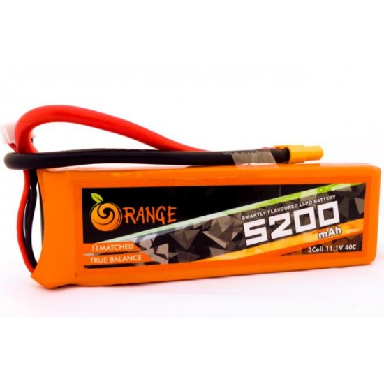 Orange 11.1V 5200mAh 40C 3S Lithium Polymer Battery Pack