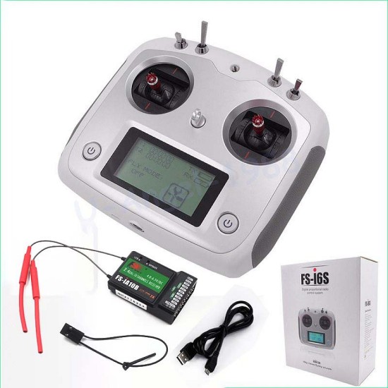 Flysky FS-i6S 2.4GHz 10 Channel AFHDS 2A RC Transmitter With FS-iA10B 10 Channel Receiver