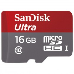SanDisk Ultra Class 10 UHS-I 16 GB Micro SD Memory Card 