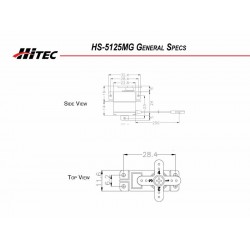 Hitec HS-5125MG Slim Metal Gear Wing Servo